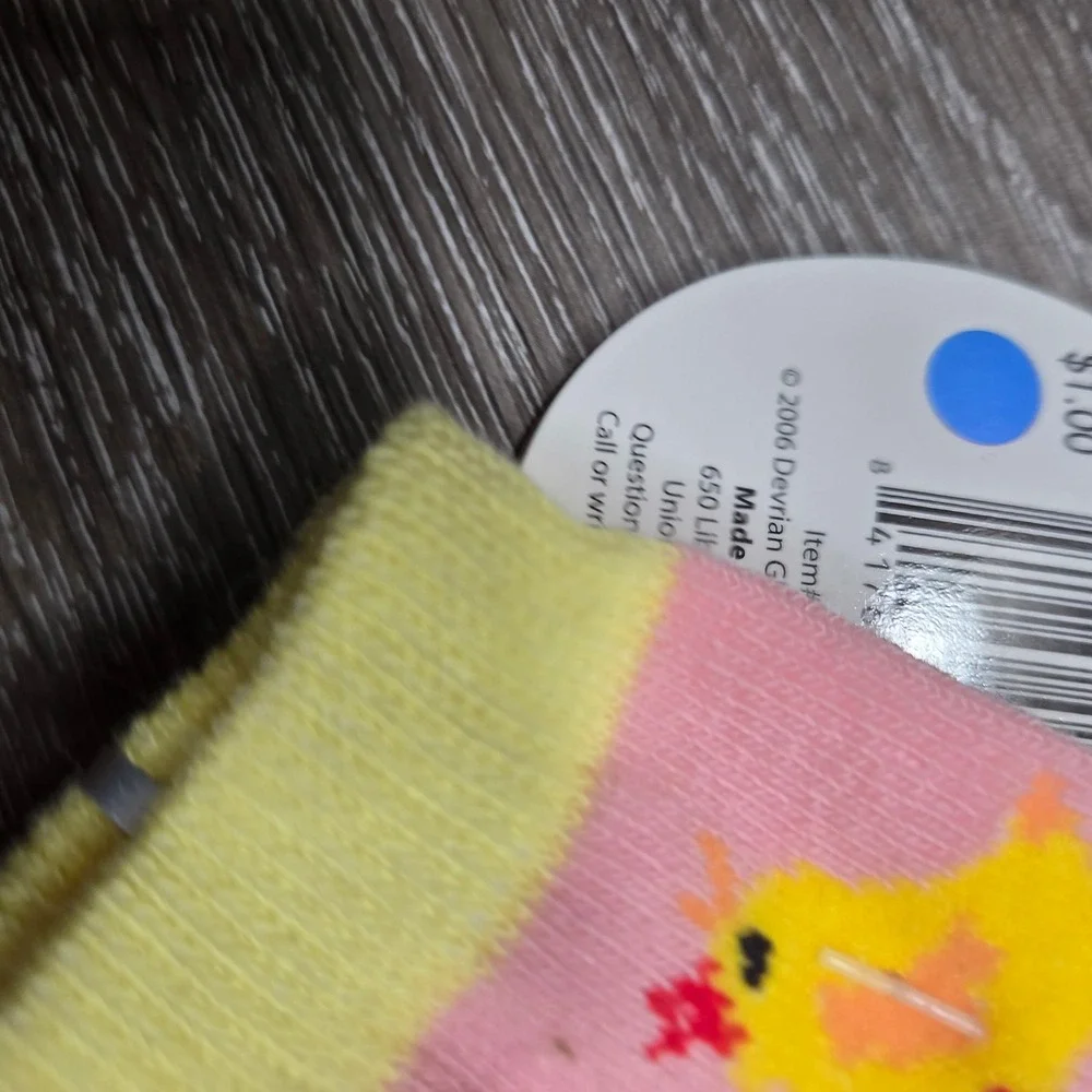 Easter Chick Ankle Socks Kids Novelty Pom Pom One Pair New